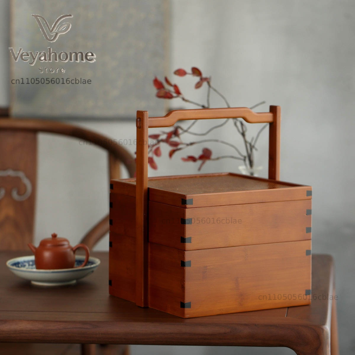 Food Storage Without Plastic - Kotak Penyimpanan Set Teh Bambu Gaya