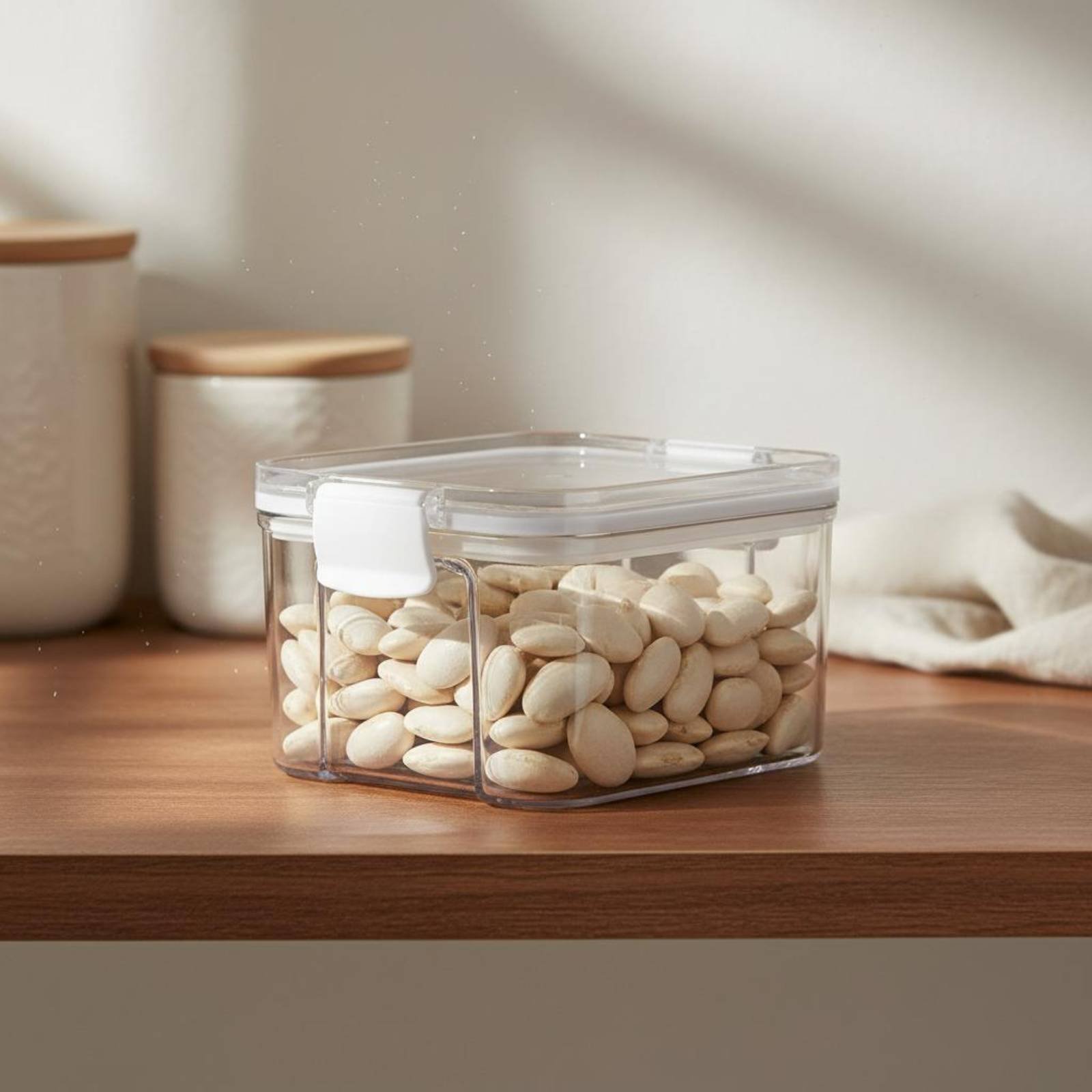 Food Storage Jars Plastic - Wadah Penyimpanan Makanan Kedap Udara Tahan