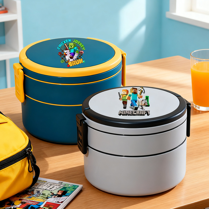 Food Storage In Room - Kotak Makan Siang Bertema Game Double