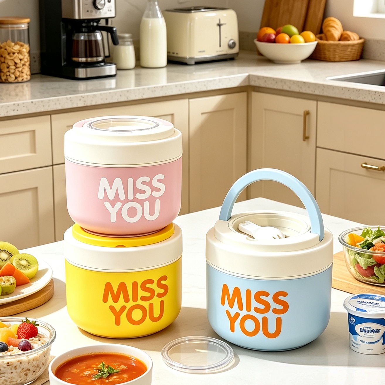 Stainless Lunch Box - Cangkir Sarapan Berinsulasi dari Baja Tahan