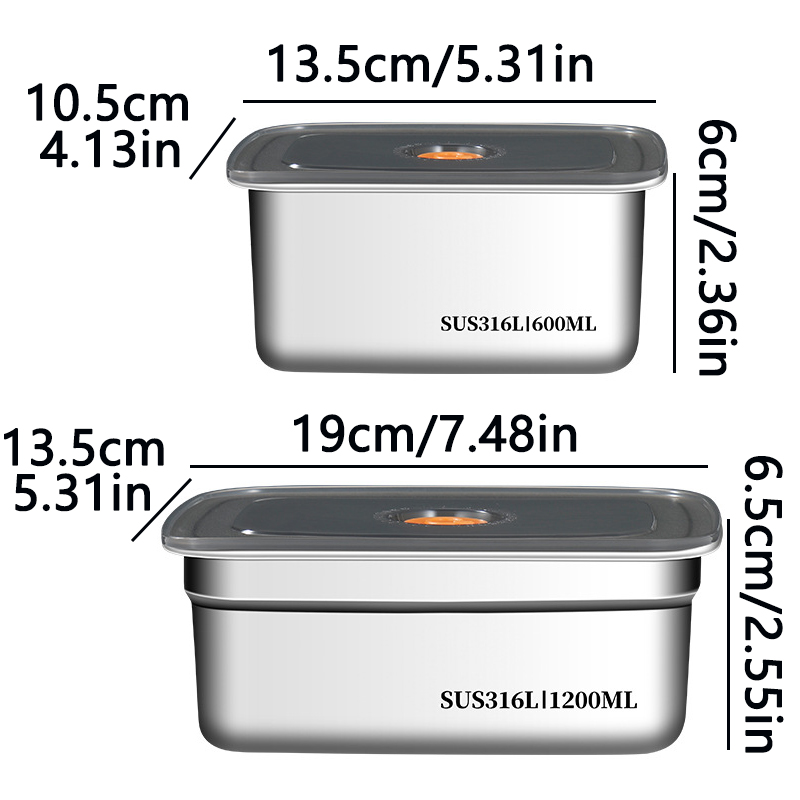 Stainless Lunch Box - Kotak Penyimpanan Makanan Segar dari Baja