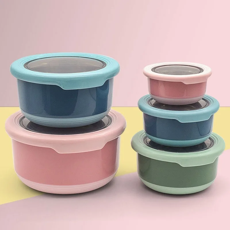 Food Storage Tupperware - Wadah makanan Stainless Steel, wadah bulat
