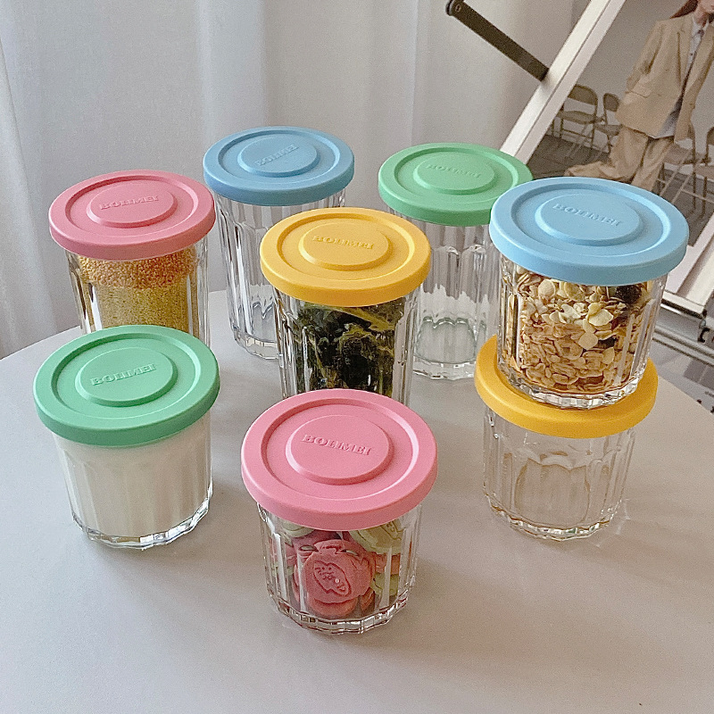 Food Storage Jar Glass - Kotak Penyimpanan Tangki Tertutup Kaca Penutup