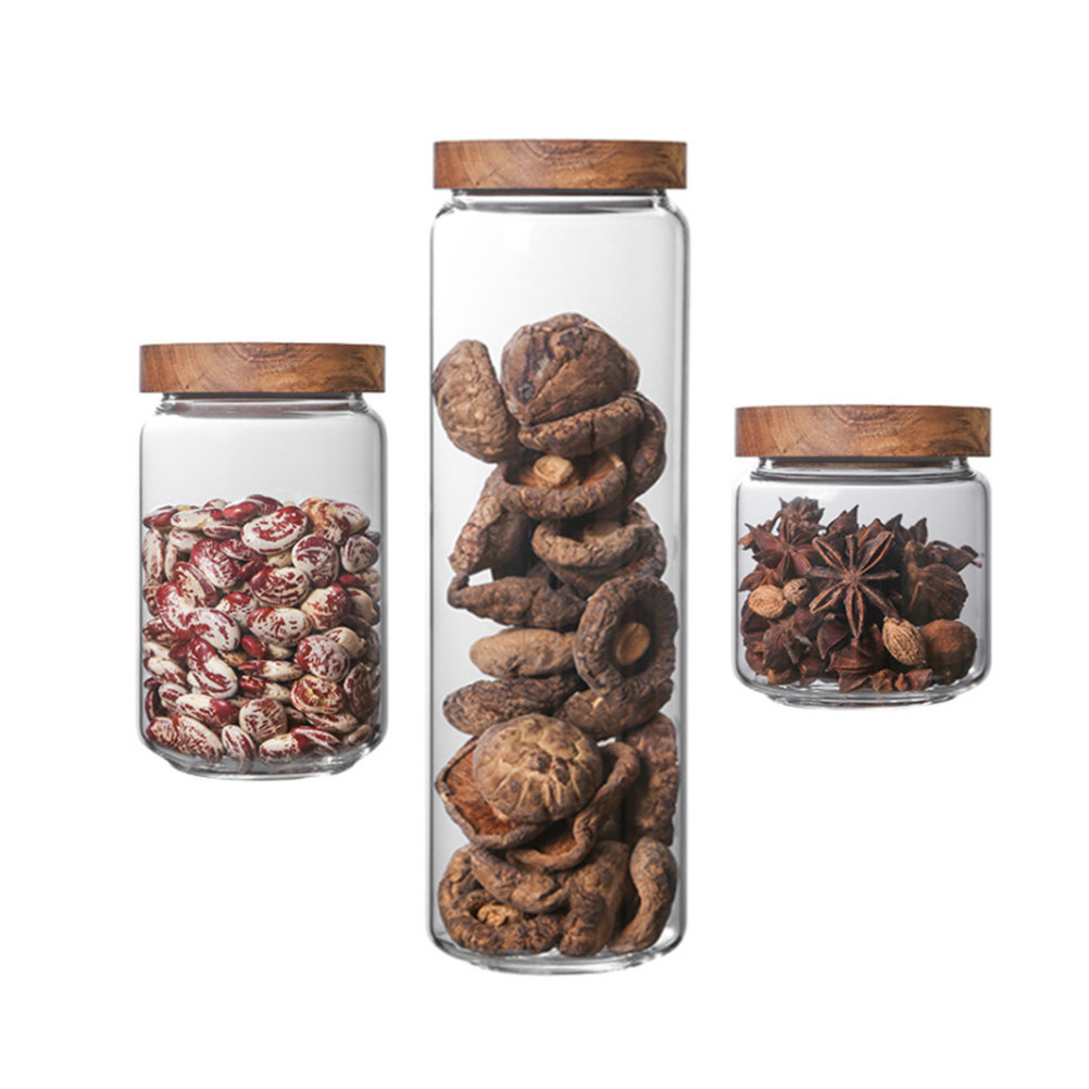 Food Storage Jar Glass - 1Pcs Wadah Penyimpanan Biji-bijian dari Kaca