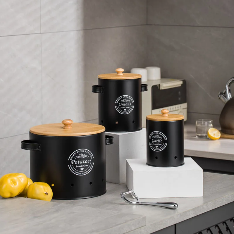 Food Storage Kitchen Container Set - Set 3 Wadah Logam, Wadah Penyimpanan