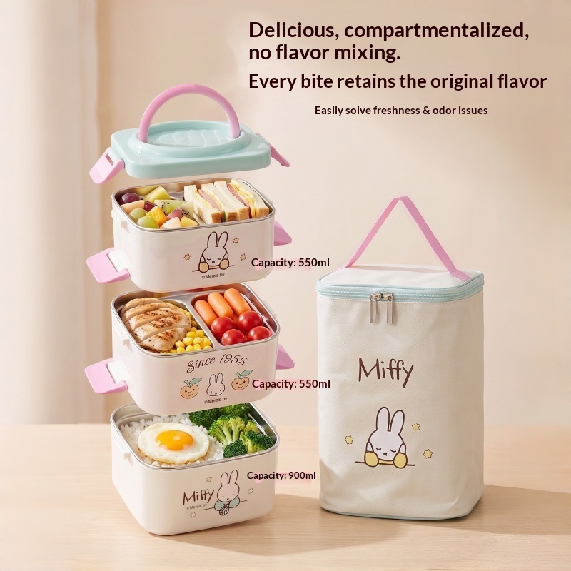 Food Storage In Room - Kotak Bento Portabel Berinsulasi Miffy 2026,