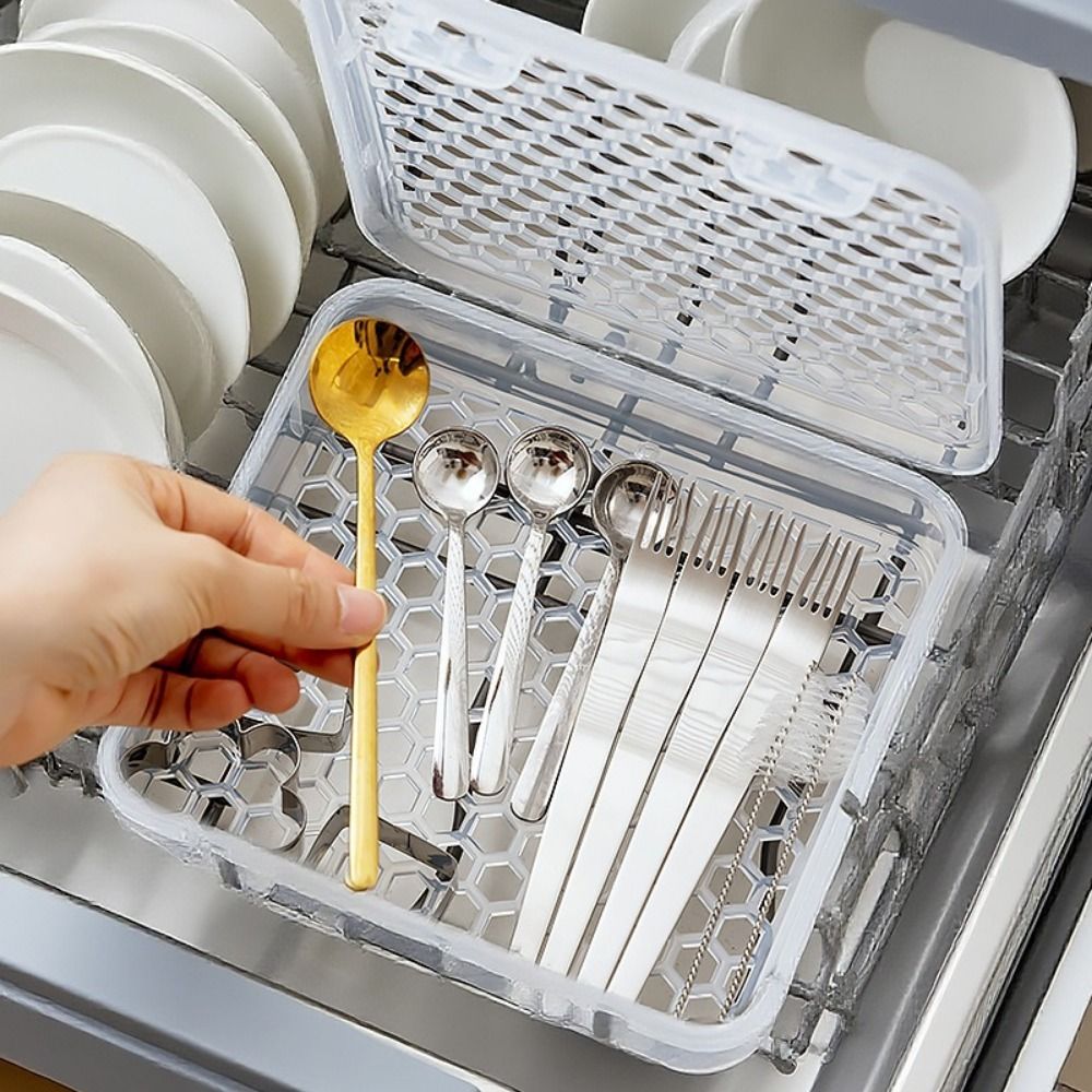Food Storage Without Plastic - Kotak Pembersih Peralatan Makan Hollow Out