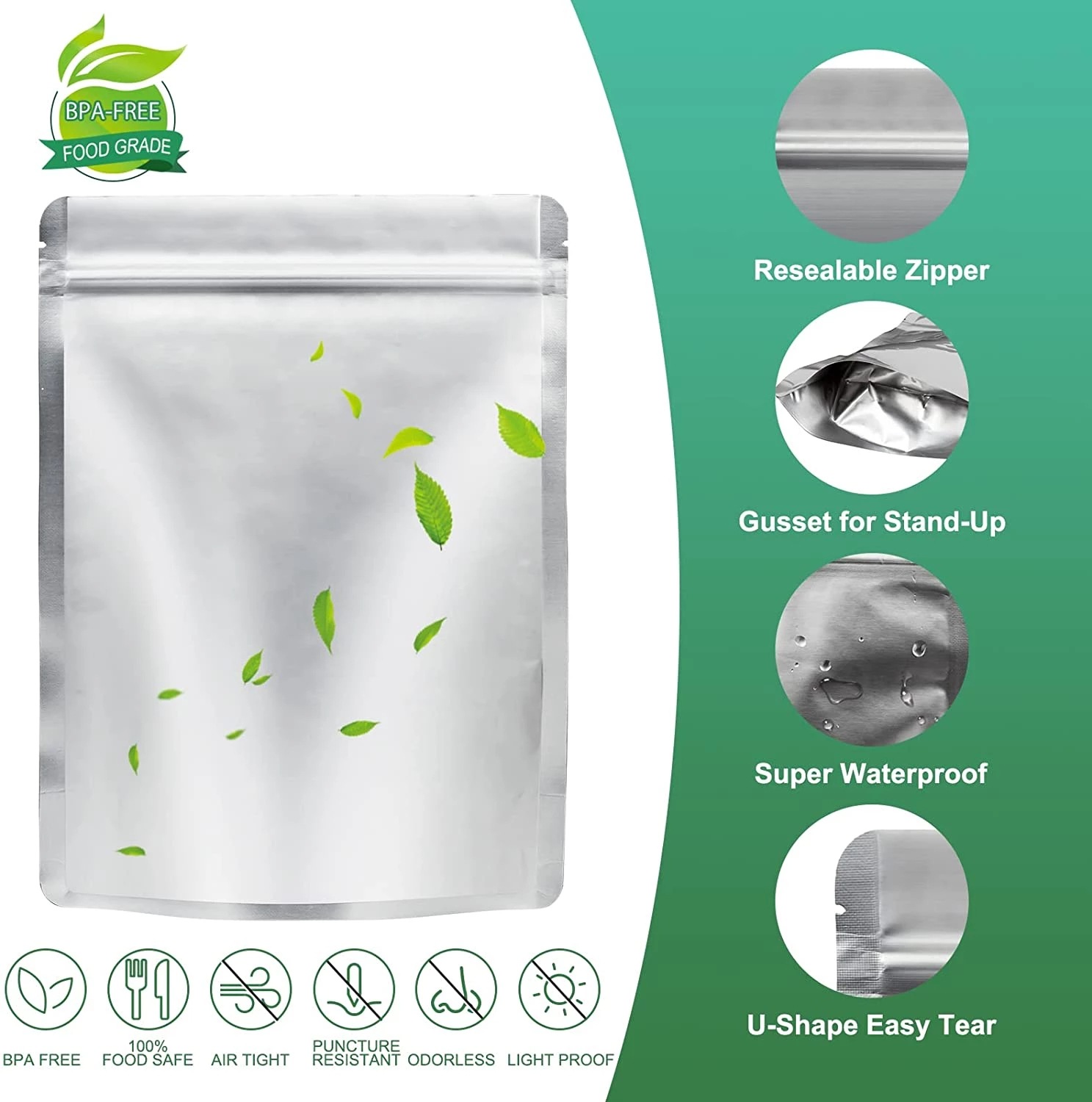 Food Storage Oxygen Absorbers - 50Pcs Kantong Kemasan Aluminium Foil Reusable