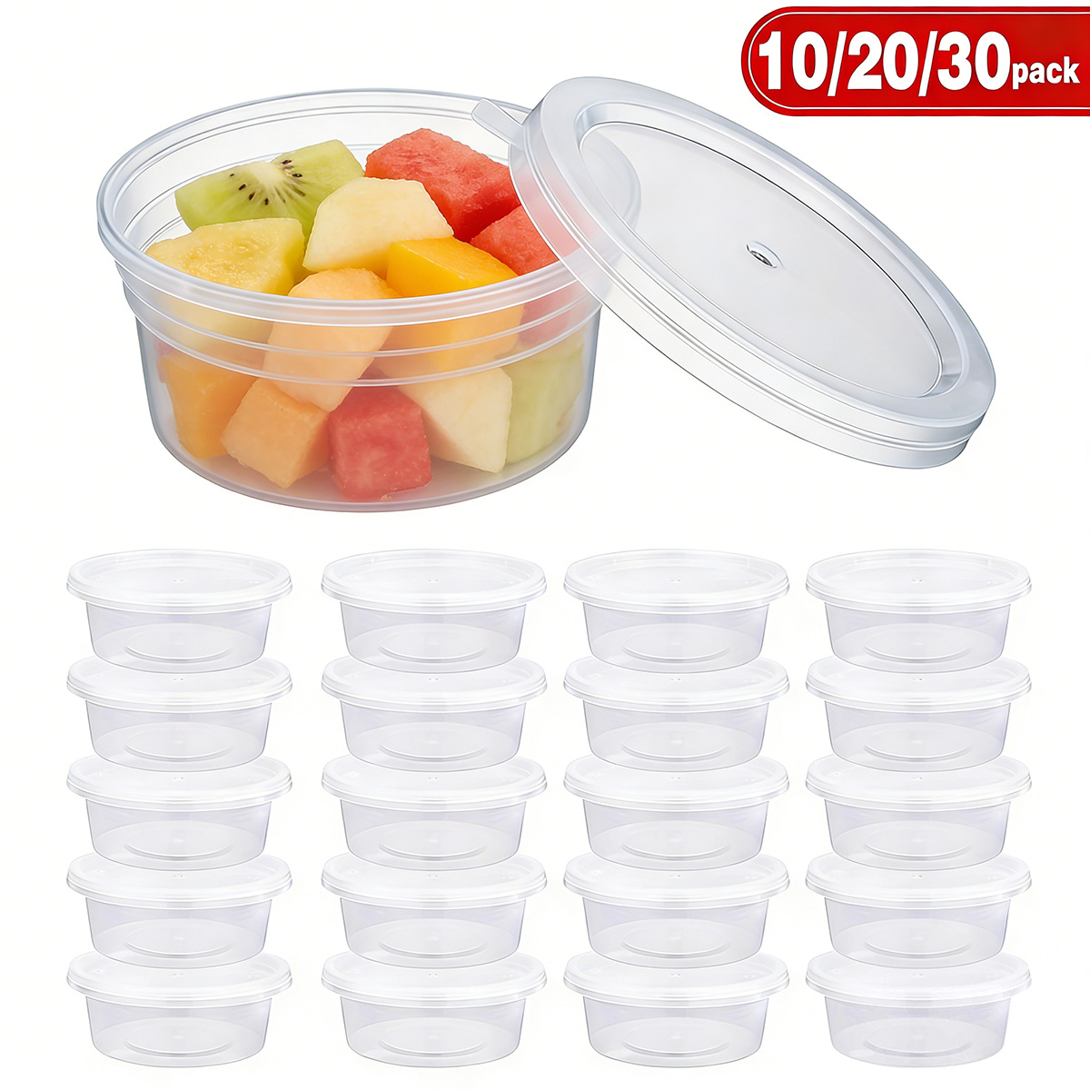 Food Storage Jars Plastic - 10/20/30 Wadah Kecil untuk Slime dengan