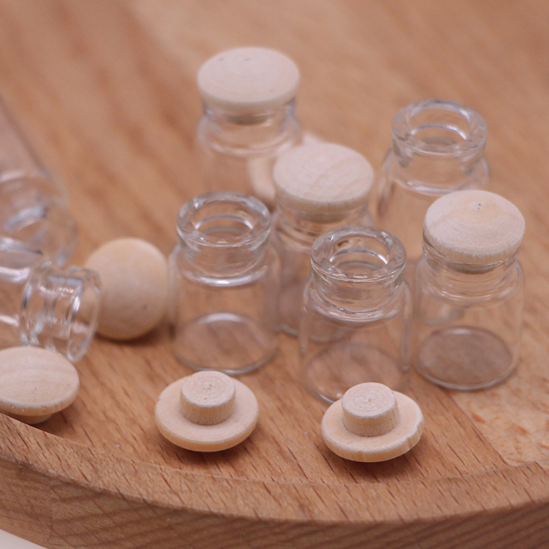 Food Storage Jar Glass - 4 Buah 1:12 Rumah Boneka Miniatur