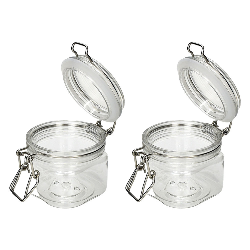 Food Storage Jars Plastic - 2 Buah Stoples Penyimpanan Tertutup Botol