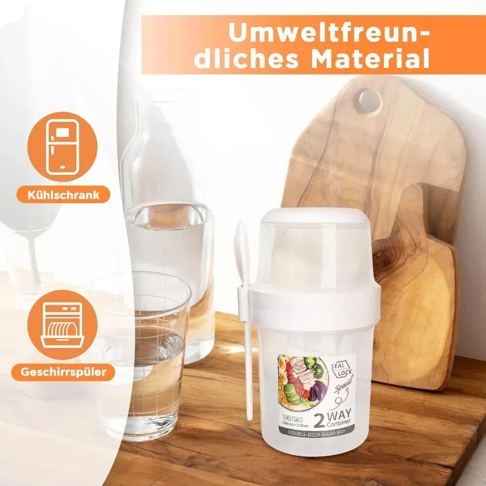 Food Storage Kitchen Container Set - Cangkir Salad Cangkir Sarapan Kotak Bento