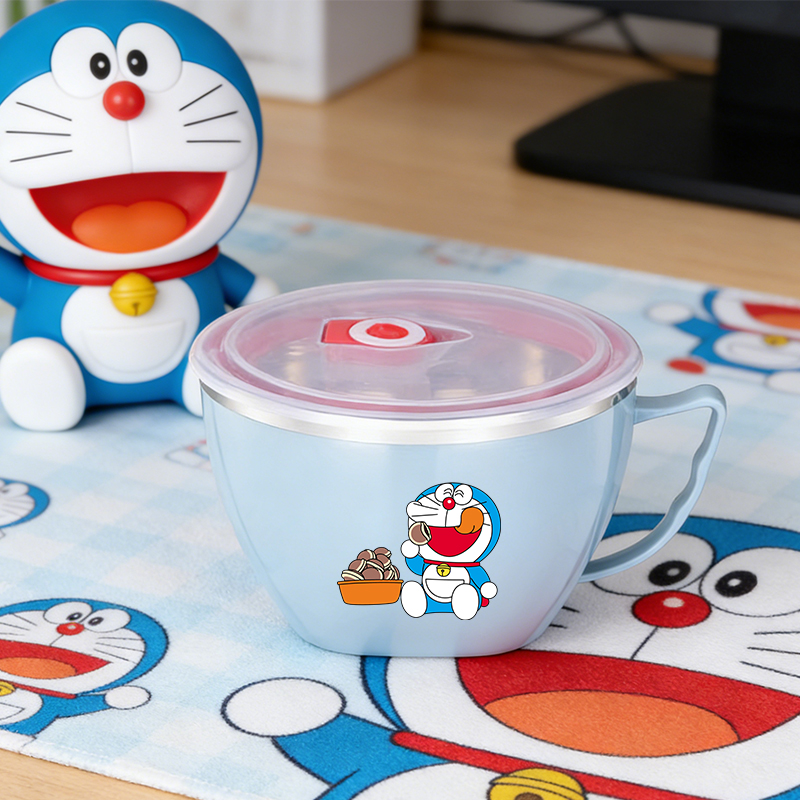 Food Storage In Room - Mangkuk Stainless Steel Kapasitas Besar Doraemon,