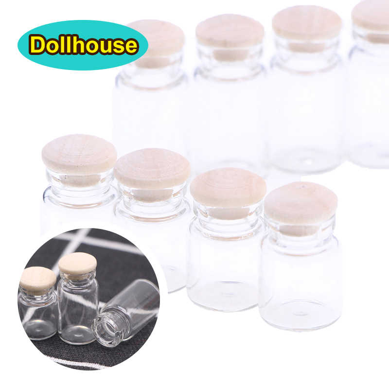 Food Storage Jar Glass - 4 Buah 1:12 Rumah Boneka Miniatur