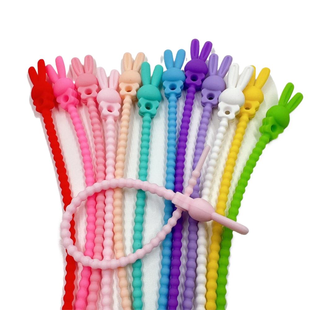 Food Storage Organization - 10Pcs Pengatur Kabel Silikon Bentuk Bunga