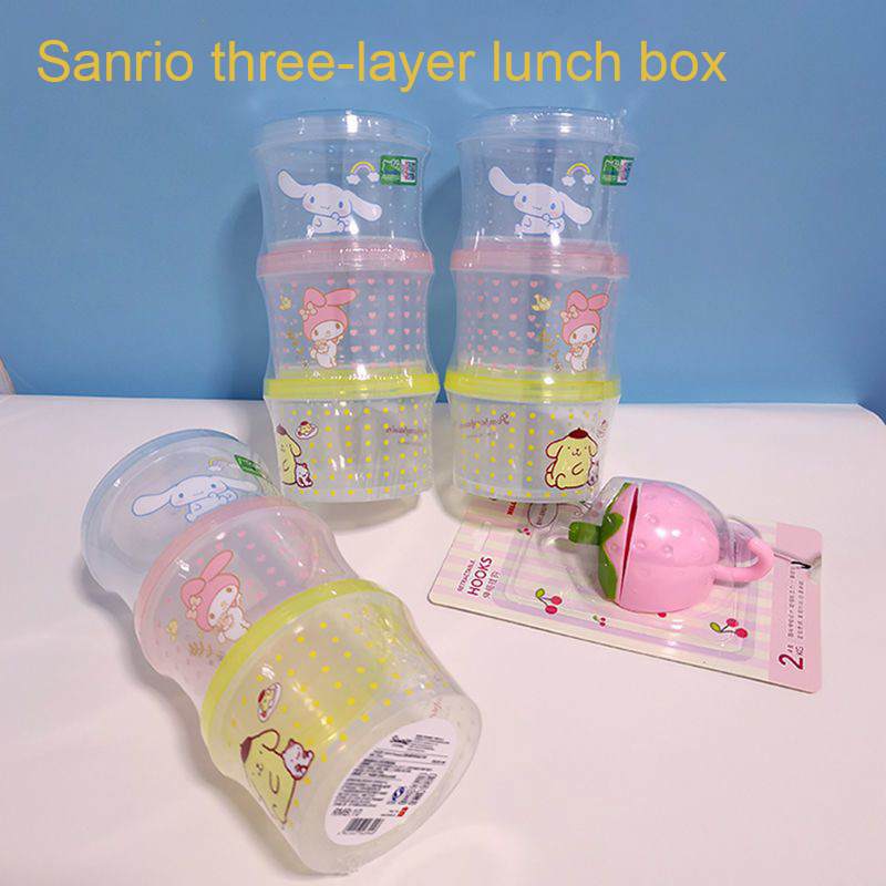 Food Storage Kitchen Container Set - Set Kotak Bento Kitty 3 Buah