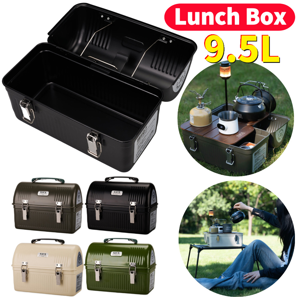 Kotak Makan Logam Vintage 9.5L - Food Storage Metal Box ulasan dan harga