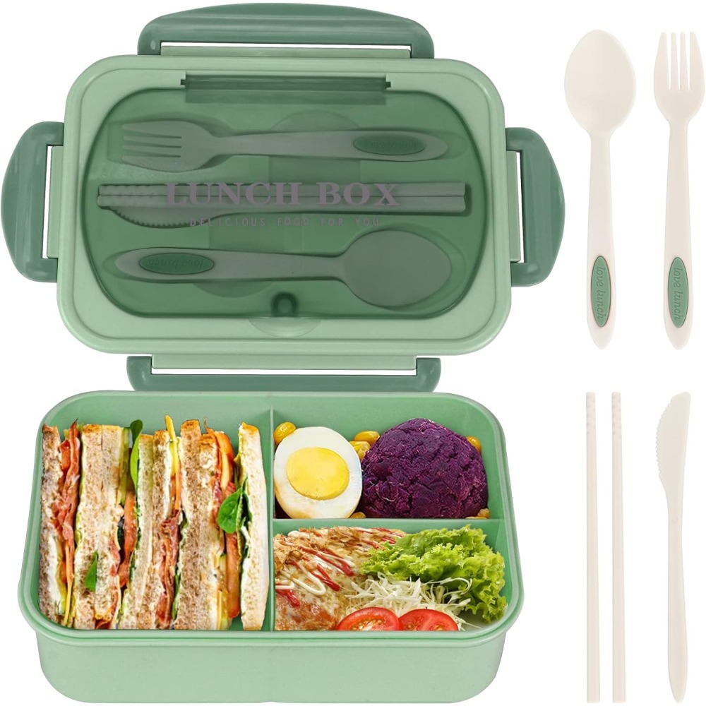 Kotak Makan Siang Bento 1200ML - Food Storage Safety ulasan dan harga