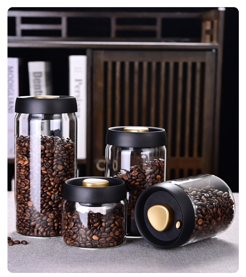 Toples Penyimpanan Biji Kopi,  - Food Storage Jar Glass ulasan dan harga