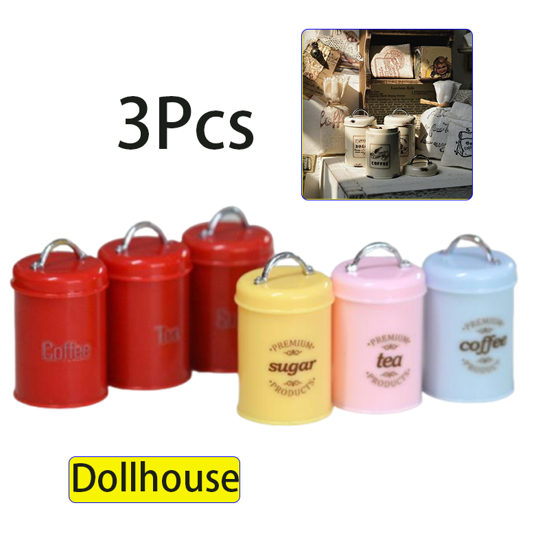 3 Buah Miniatur Rumah Boneka M - Food Storage Usa ulasan dan harga
