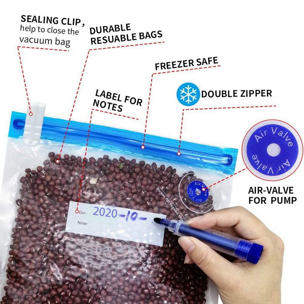 Kantong Sous Vide HIWS 20Pcs,  - Food Storage Vacuum Pump ulasan dan harga