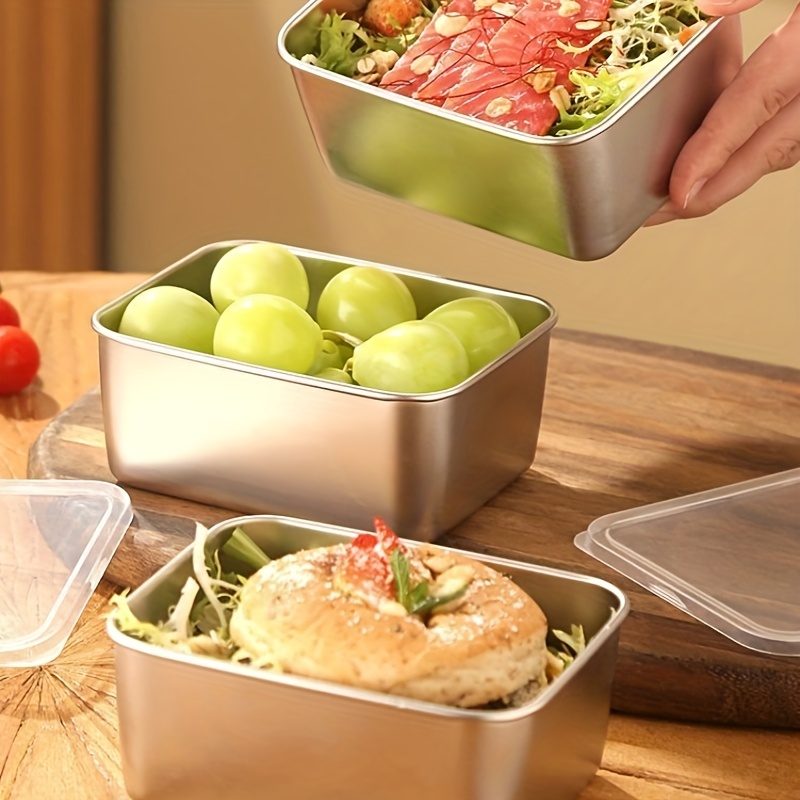 3/6Pcs Wadah Penyimpanan Makan - Stainless Lunch Box ulasan dan harga
