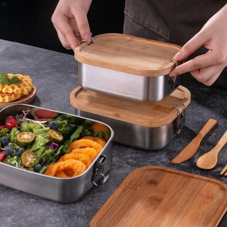 Kotak Makan Siang Tutup Bambu  - Stainless Lunch Box ulasan dan harga
