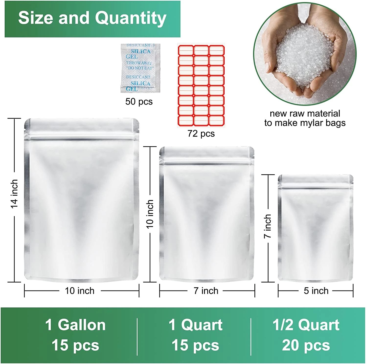 50Pcs Kantong Kemasan Aluminiu - Food Storage Oxygen Absorbers ulasan dan harga