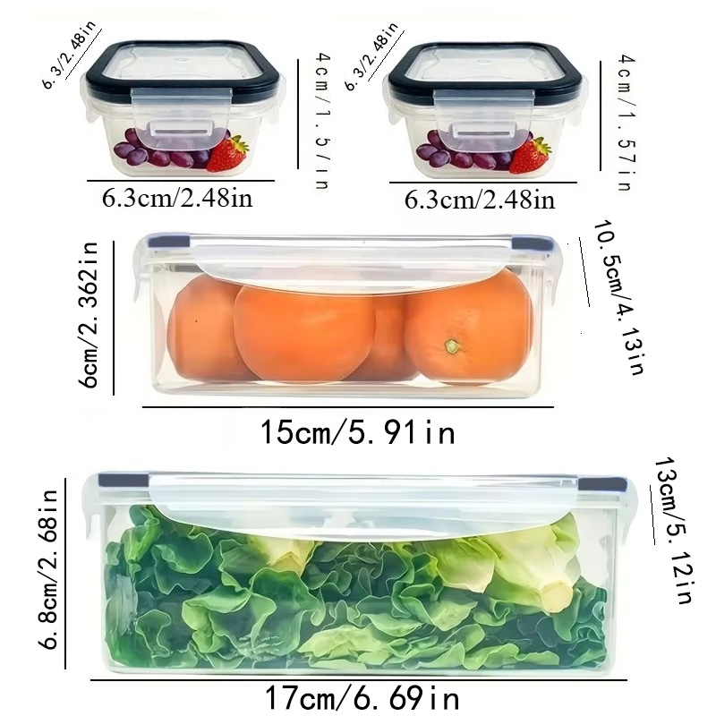 Set 8 Buah Termasuk 4 Wadah da - Food Storage Kitchen Container Set ulasan dan harga
