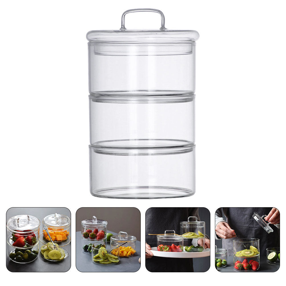 1Set Wadah Penyimpanan Kaca Tr - Food Storage Jar Glass ulasan dan harga