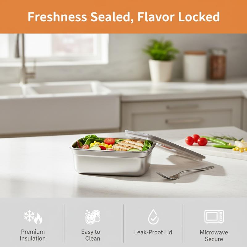 Kotak Makan Siang Berkemah Baj - Stainless Lunch Box ulasan dan harga