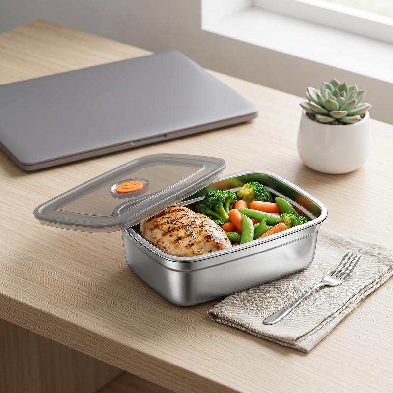 Kotak Makan Siang Berkemah Baj - Stainless Lunch Box ulasan dan harga