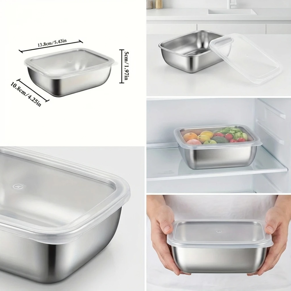 6PCS Wadah Penyimpanan Makanan - Stainless Lunch Box ulasan dan harga