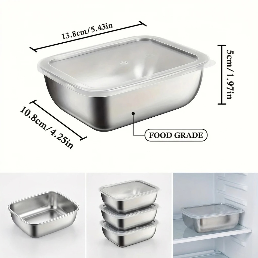 6PCS Wadah Penyimpanan Makanan - Stainless Lunch Box ulasan dan harga