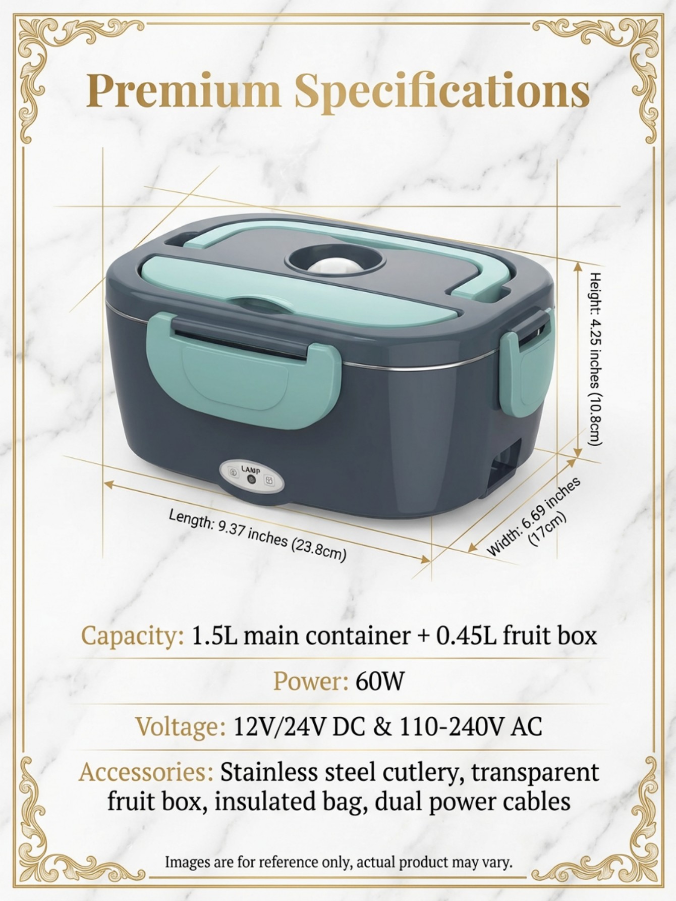 Kotak Makan Pemanas Listrik 60 - Portable Food Warmer ulasan dan harga