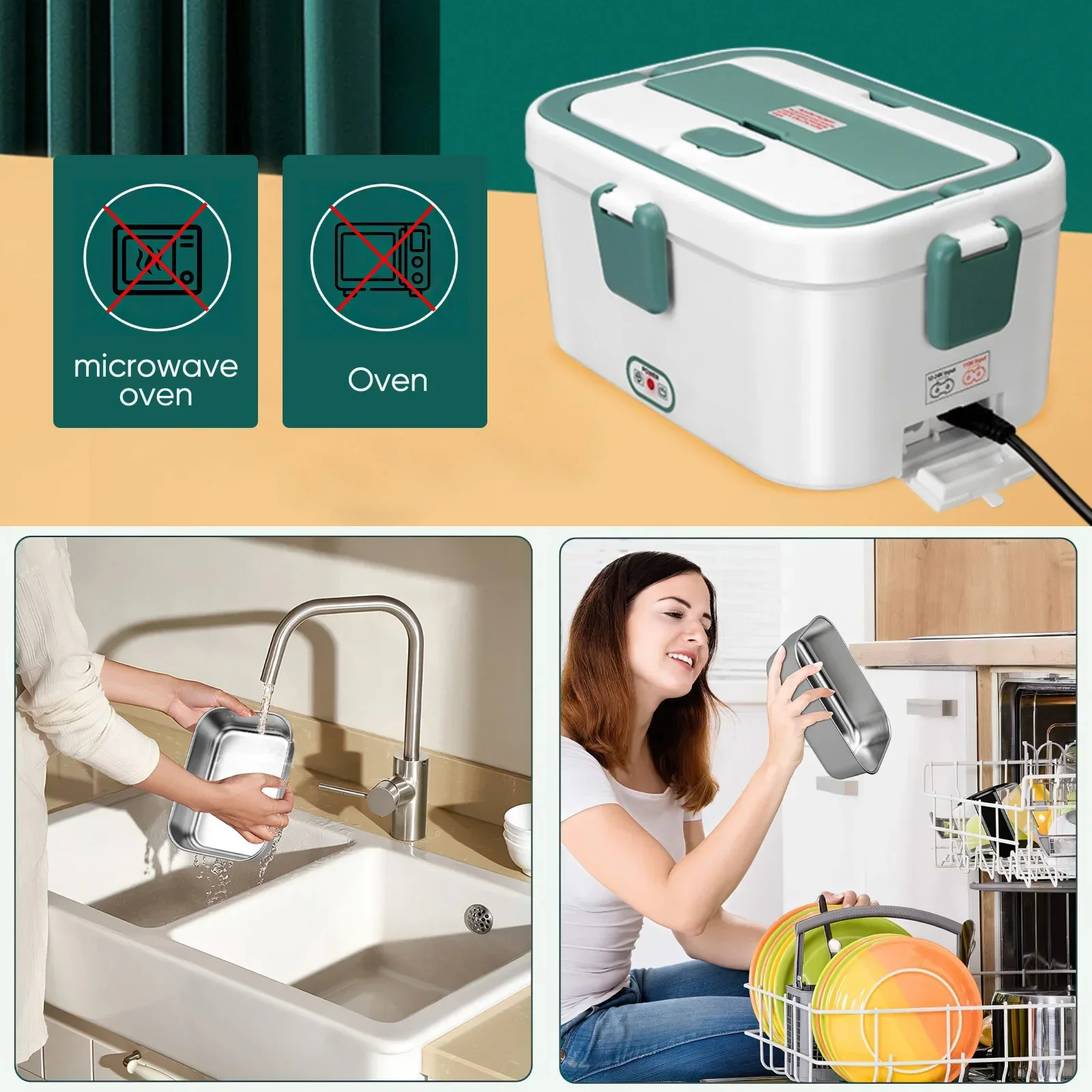 Kotak makan siang listrik, pen - Portable Food Warmer ulasan dan harga