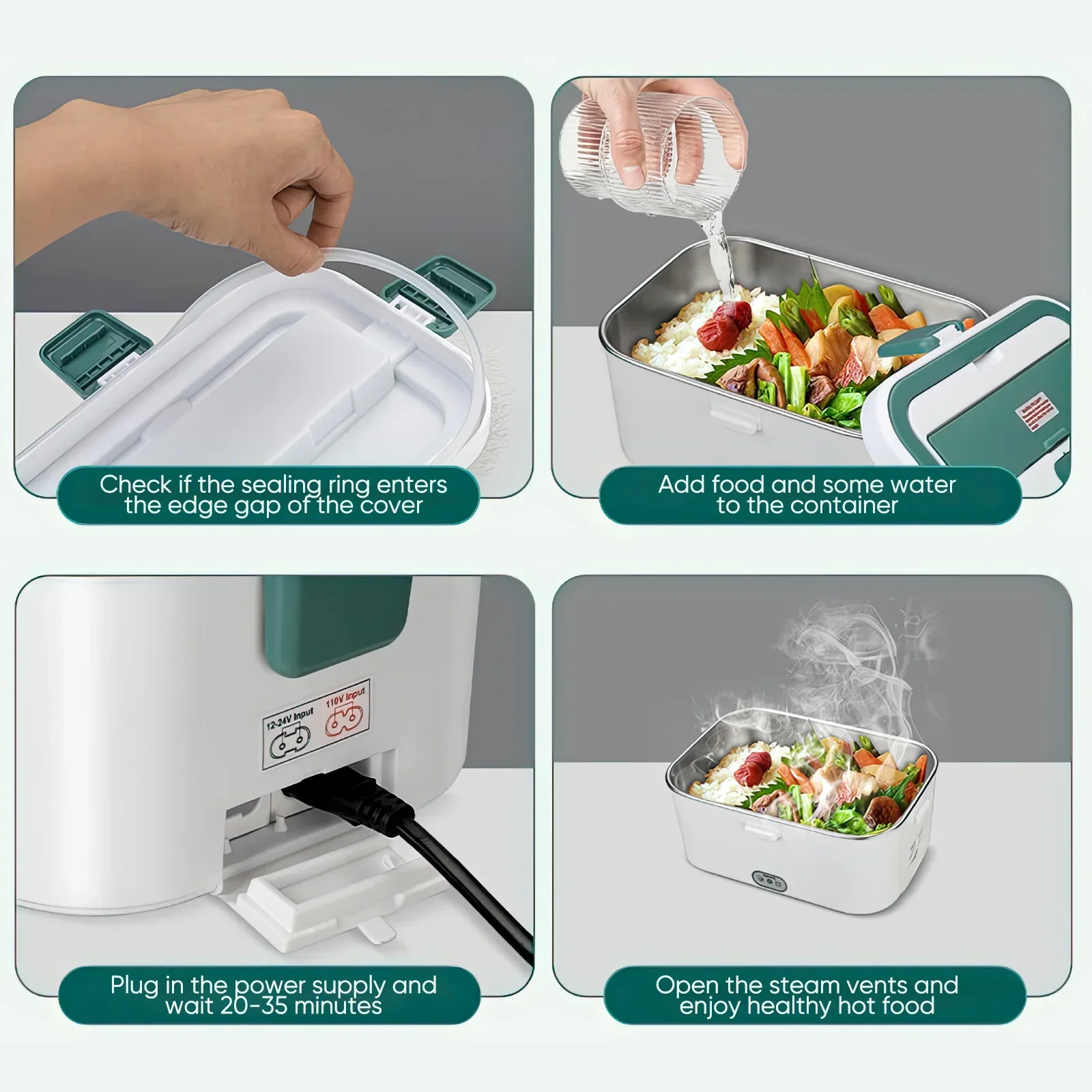 Kotak makan siang listrik, pen - Portable Food Warmer ulasan dan harga