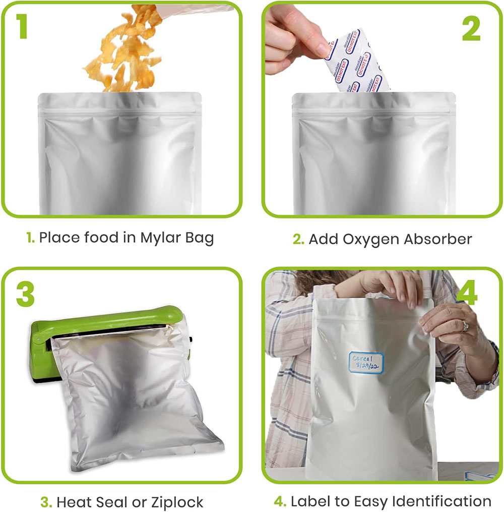 10Pcs Kantong Kemasan Aluminiu - Food Storage Oxygen Absorbers ulasan dan harga