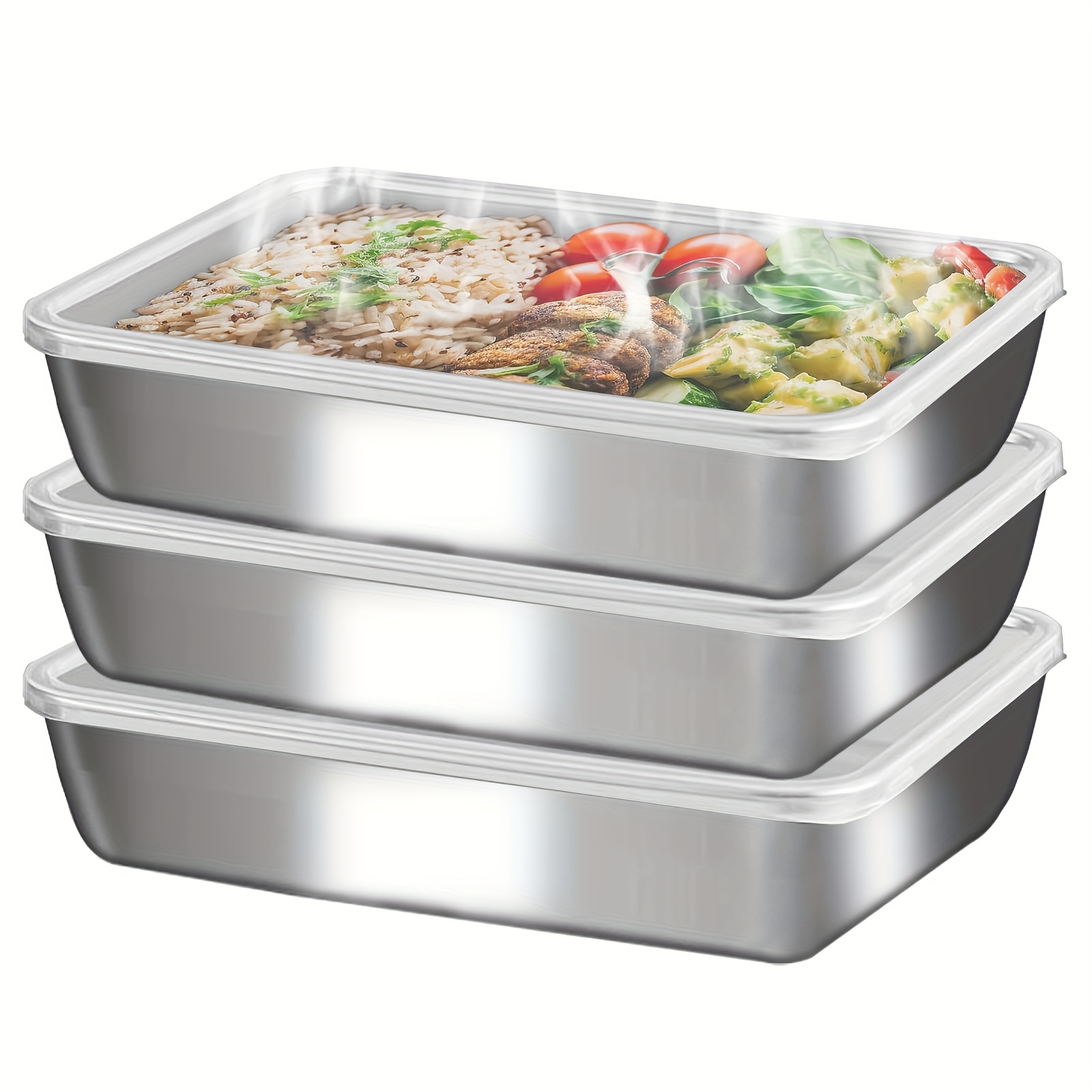 3pcs Wadah Makanan & Kotak Mak - Stainless Lunch Box ulasan dan harga