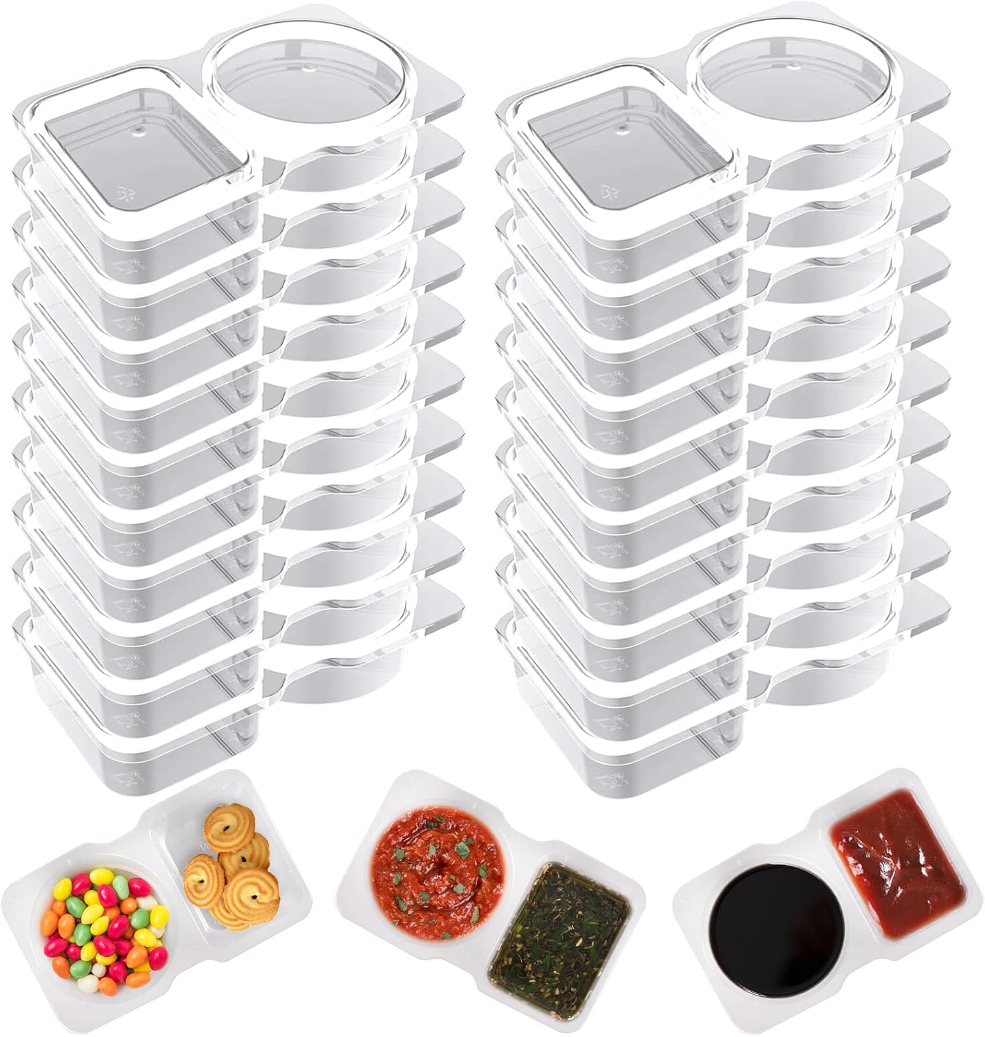 Wadah Bumbu Dua Kompartemen, K - Food Storage Without Plastic ulasan dan harga