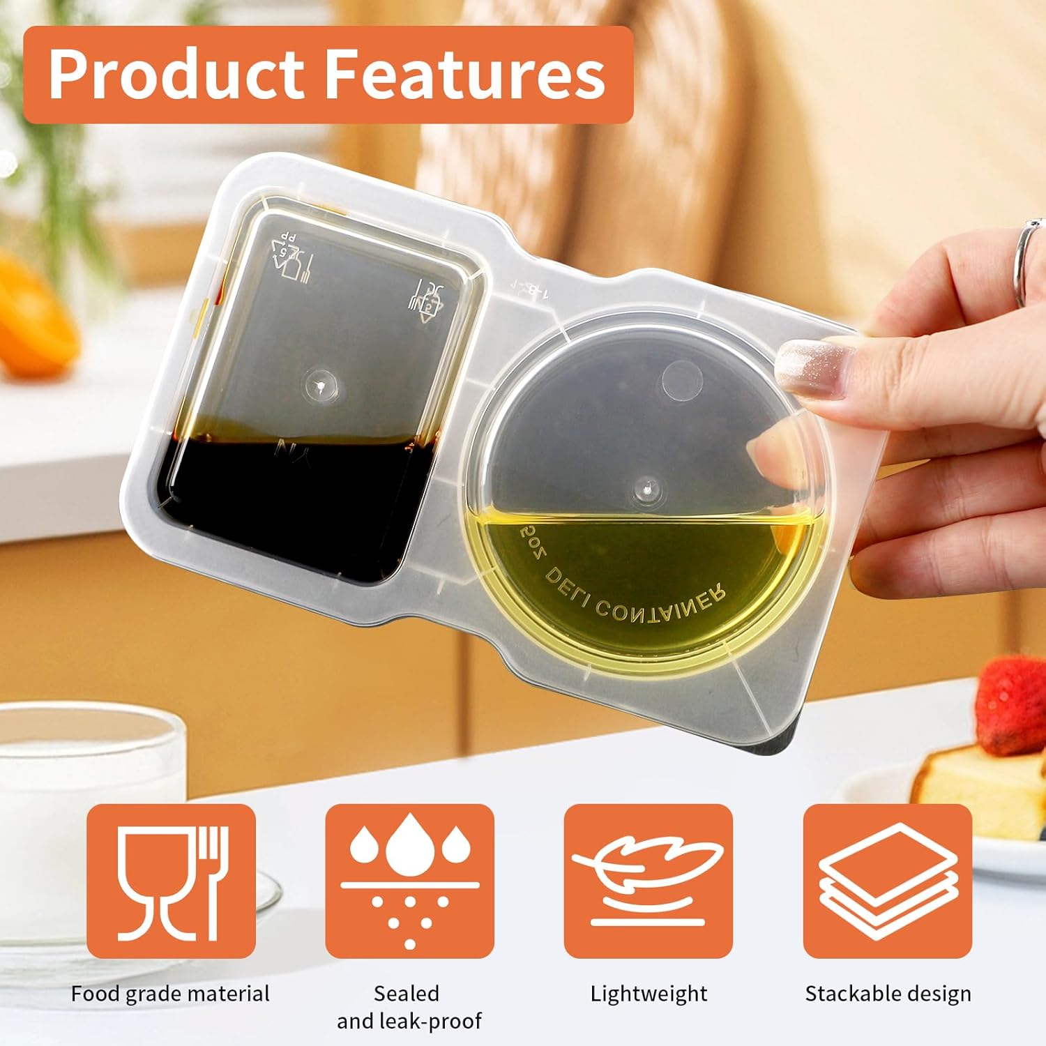 Wadah Bumbu Dua Kompartemen, K - Food Storage Without Plastic ulasan dan harga