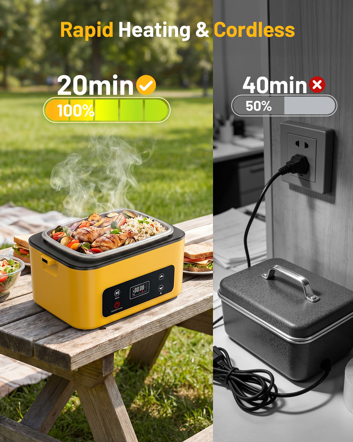 TaskStar Kotak Makan Siang Ber - Portable Food Warmer ulasan dan harga