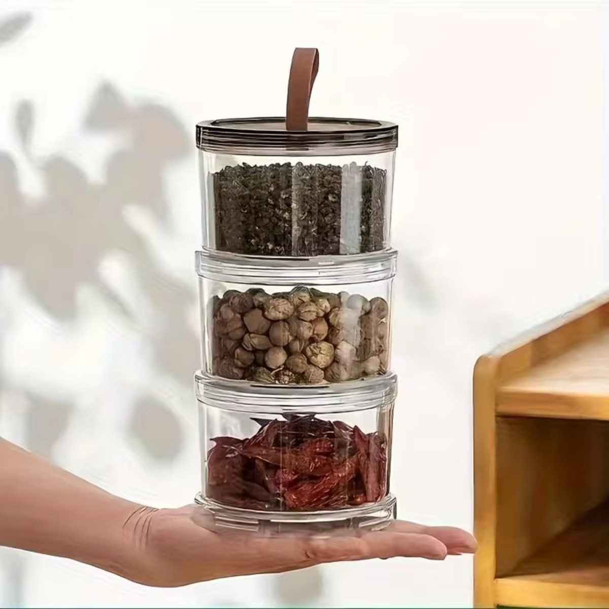Kotak Bumbu Genggam Bulat 3-La - Food Storage Jars Plastic ulasan dan harga
