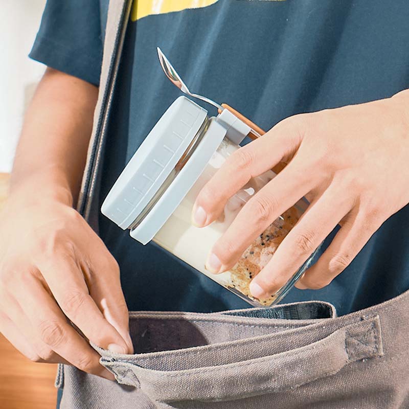 Overnight oat wadah dengan tut - Food Storage Tupperware ulasan dan harga