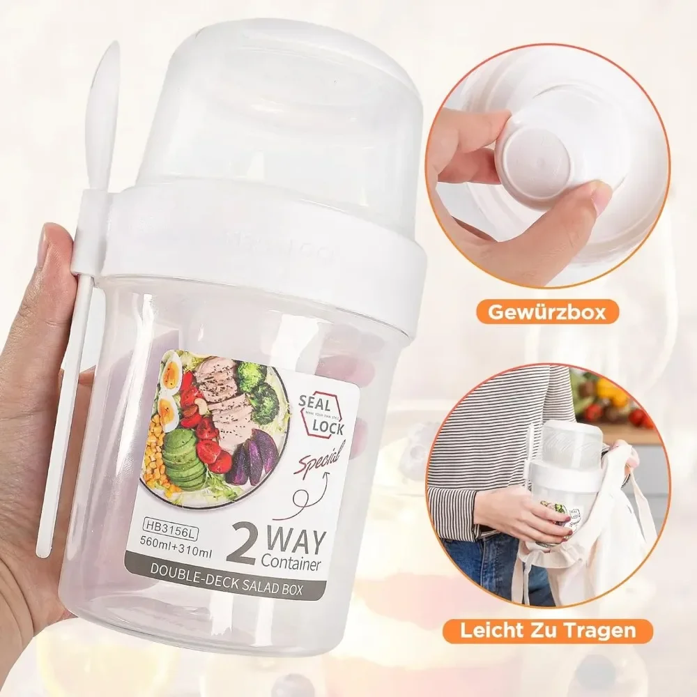 Cangkir Salad Cangkir Sarapan  - Food Storage Kitchen Container Set ulasan dan harga