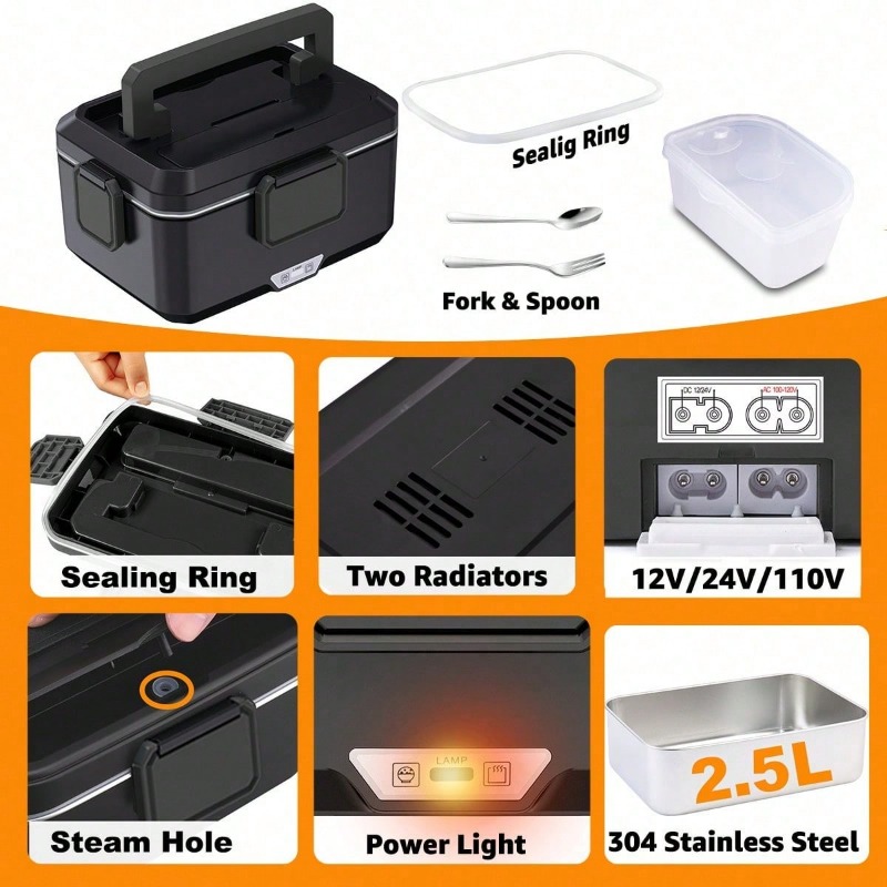 Kotak Makan Listrik Pemanas Ga - Portable Food Warmer ulasan dan harga