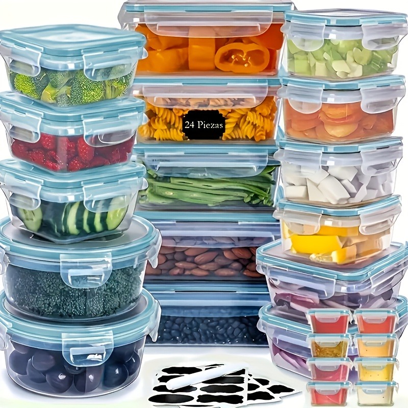 48PCS Set Wadah Penyimpanan Ma - Food Storage Kitchen Container Set ulasan dan harga