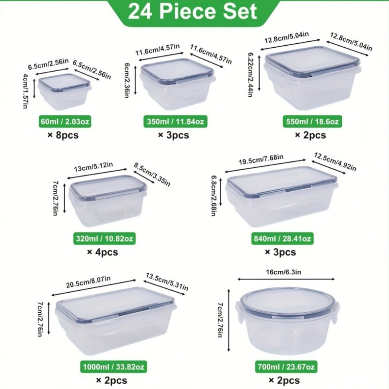 48PCS Set Wadah Penyimpanan Ma - Food Storage Kitchen Container Set ulasan dan harga