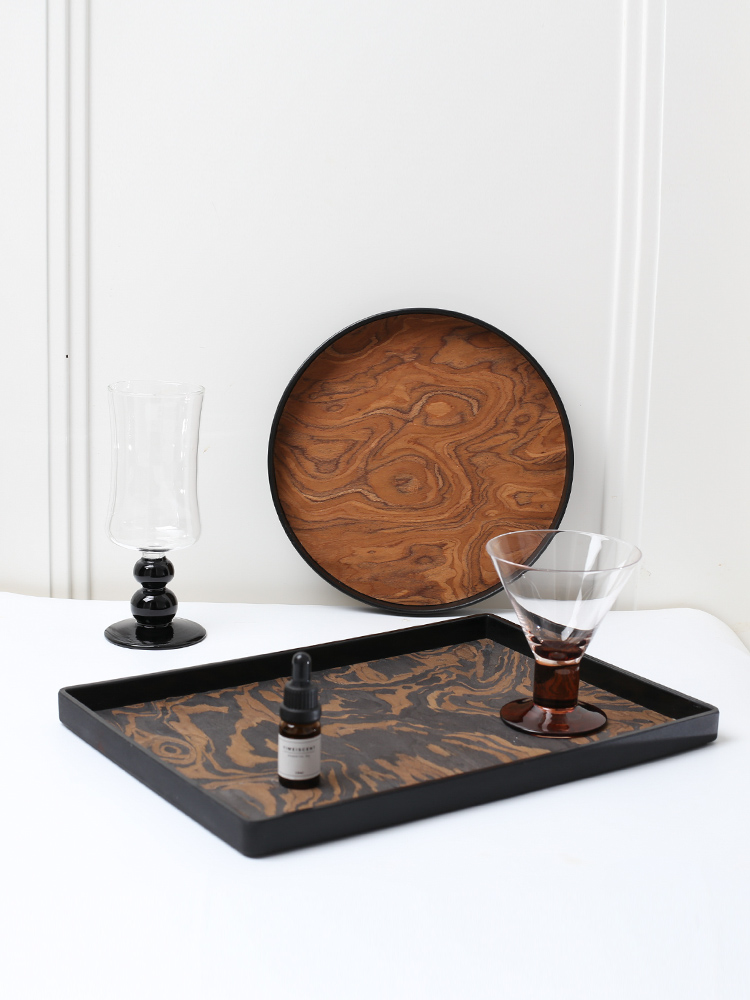 Nampan Sajian Kayu Veneer Alam - Food Storage Medieval ulasan dan harga