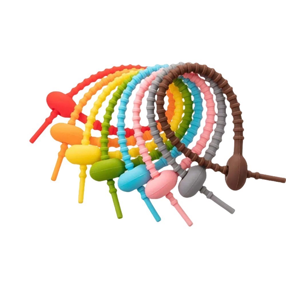 10Pcs Pengatur Kabel Silikon B - Food Storage Organization ulasan dan harga